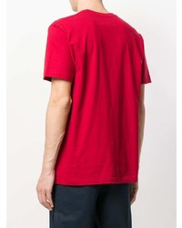 rotes T-Shirt mit einem Rundhalsausschnitt von Cédric Charlier