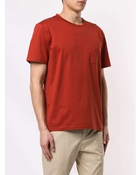 rotes T-Shirt mit einem Rundhalsausschnitt von Gieves & Hawkes