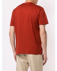 rotes T-Shirt mit einem Rundhalsausschnitt von Gieves & Hawkes