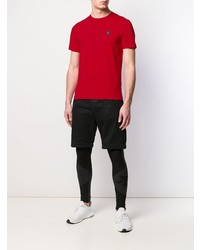 rotes T-Shirt mit einem Rundhalsausschnitt von Ea7 Emporio Armani