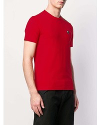 rotes T-Shirt mit einem Rundhalsausschnitt von Ea7 Emporio Armani