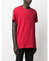 rotes T-Shirt mit einem Rundhalsausschnitt von Yohji Yamamoto