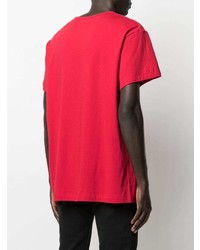 rotes T-Shirt mit einem Rundhalsausschnitt von Yohji Yamamoto