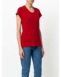 rotes T-Shirt mit einem Rundhalsausschnitt von Ssheena