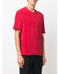 rotes T-Shirt mit einem Rundhalsausschnitt von Bottega Veneta