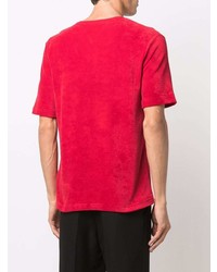 rotes T-Shirt mit einem Rundhalsausschnitt von Bottega Veneta