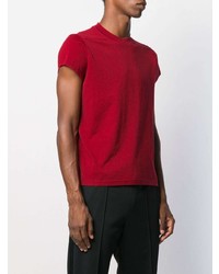 rotes T-Shirt mit einem Rundhalsausschnitt von Rick Owens DRKSHDW