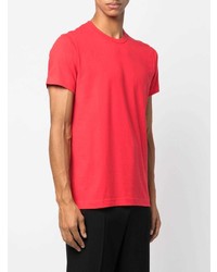 rotes T-Shirt mit einem Rundhalsausschnitt von Comme Des Garcons SHIRT