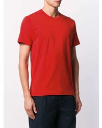 rotes T-Shirt mit einem Rundhalsausschnitt von Comme Des Garcons SHIRT