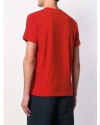 rotes T-Shirt mit einem Rundhalsausschnitt von Comme Des Garcons SHIRT