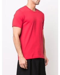 rotes T-Shirt mit einem Rundhalsausschnitt von Comme Des Garcons SHIRT