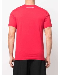 rotes T-Shirt mit einem Rundhalsausschnitt von Comme Des Garcons SHIRT