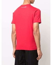 rotes T-Shirt mit einem Rundhalsausschnitt von Comme Des Garcons SHIRT