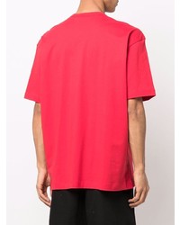 rotes T-Shirt mit einem Rundhalsausschnitt von Comme Des Garcons SHIRT