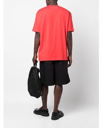 rotes T-Shirt mit einem Rundhalsausschnitt von Comme Des Garcons SHIRT