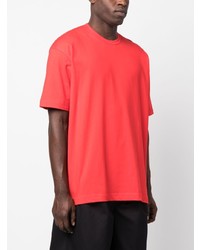 rotes T-Shirt mit einem Rundhalsausschnitt von Comme Des Garcons SHIRT