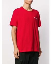 rotes T-Shirt mit einem Rundhalsausschnitt von Champion