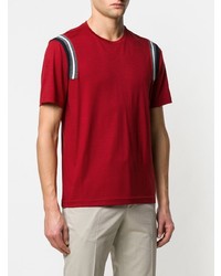 rotes T-Shirt mit einem Rundhalsausschnitt von Z Zegna