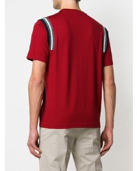 rotes T-Shirt mit einem Rundhalsausschnitt von Z Zegna