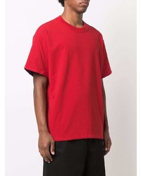 rotes T-Shirt mit einem Rundhalsausschnitt von Bottega Veneta