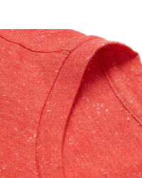 rotes T-Shirt mit einem Rundhalsausschnitt von Club Monaco