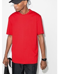 rotes T-Shirt mit einem Rundhalsausschnitt von Y-3