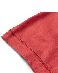 rotes T-Shirt mit einem Rundhalsausschnitt von Acne Studios