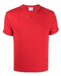 rotes T-Shirt mit einem Rundhalsausschnitt von Courrèges