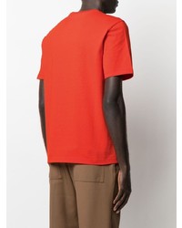 rotes T-Shirt mit einem Rundhalsausschnitt von Bottega Veneta