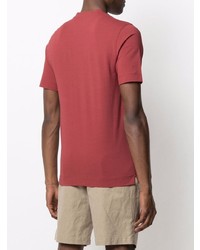 rotes T-Shirt mit einem Rundhalsausschnitt von Z Zegna