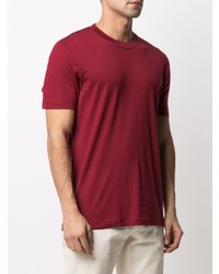 rotes T-Shirt mit einem Rundhalsausschnitt von Brunello Cucinelli