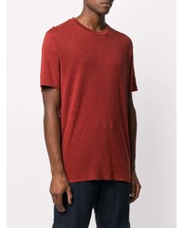 rotes T-Shirt mit einem Rundhalsausschnitt von Z Zegna