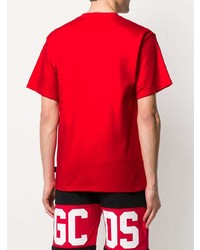 rotes T-Shirt mit einem Rundhalsausschnitt von Gcds