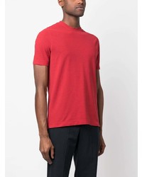 rotes T-Shirt mit einem Rundhalsausschnitt von Zanone