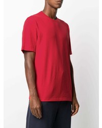 rotes T-Shirt mit einem Rundhalsausschnitt von Y-3