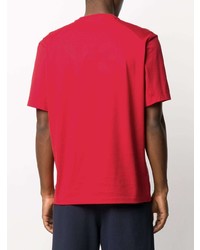 rotes T-Shirt mit einem Rundhalsausschnitt von Y-3