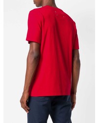 rotes T-Shirt mit einem Rundhalsausschnitt von Maison Margiela