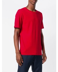 rotes T-Shirt mit einem Rundhalsausschnitt von Maison Margiela