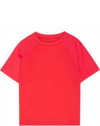 rotes T-Shirt mit einem Rundhalsausschnitt von Cynthia Rowley