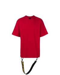 rotes T-Shirt mit einem Rundhalsausschnitt von D By D
