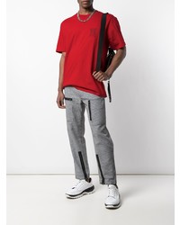 rotes T-Shirt mit einem Rundhalsausschnitt von Supreme