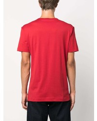 rotes T-Shirt mit einem Rundhalsausschnitt von Dolce & Gabbana
