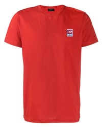 rotes T-Shirt mit einem Rundhalsausschnitt von Diesel