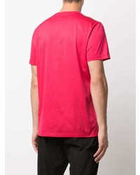 rotes T-Shirt mit einem Rundhalsausschnitt von Moncler