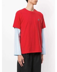 rotes T-Shirt mit einem Rundhalsausschnitt von A Bathing Ape