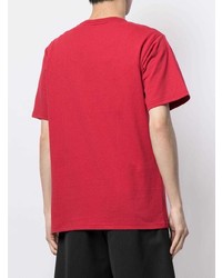 rotes T-Shirt mit einem Rundhalsausschnitt von A Bathing Ape