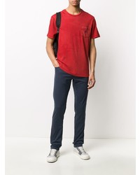 rotes T-Shirt mit einem Rundhalsausschnitt von Polo Ralph Lauren