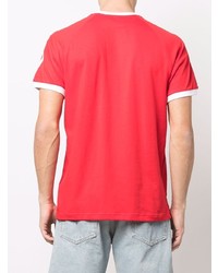 rotes T-Shirt mit einem Rundhalsausschnitt von adidas