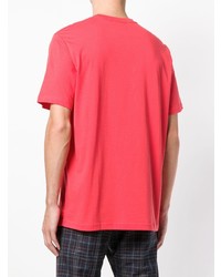 rotes T-Shirt mit einem Rundhalsausschnitt von Ps By Paul Smith