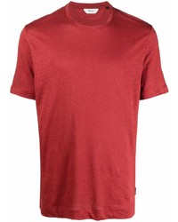 rotes T-Shirt mit einem Rundhalsausschnitt von Ermenegildo Zegna